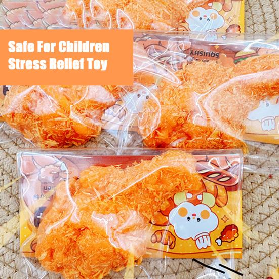 Жареная голень, сжимающая игрушка-непоседа, медленный отскок, облегчение стресса, тревоги, детей, подростков, взрослых, мини-куриная ножка, хлюпает, сенсорная игрушка