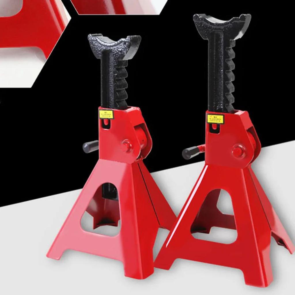2 комплекта стальных домкратных стоек с фиксатором и опорной площадкой, высота подъема 29,543 см11,6116,93 дюйма3 тонны
