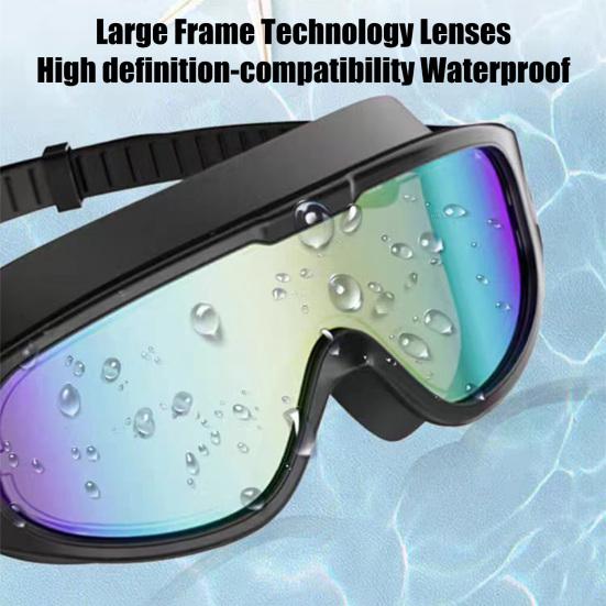 Kids Swim Goggles with Nose Clip And Earplug Anti-Fog UV Protection Pool Glasses Anti Shattered Lens for Boys Girls