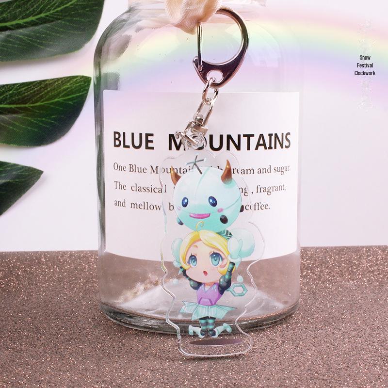 Аниме акриловый двухслойный сэндвич-подвесной брелок - Lualu Blind Monk Yasuo Comic Exhibition Accessories