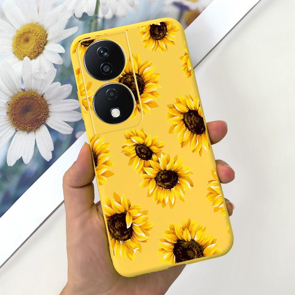 For Honor X7b Case CLK-LX1 CLK-LX2 CLK-LX3 Protective Cover Cute Astronaut Daisy Soft Silicone Funda For HonorX7b X 7B 5G Bumper