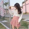 Women Mini Pleated Skirt Casual Loose Plaid Skirt Korean Style A-Line Skirt High Waist Skirt