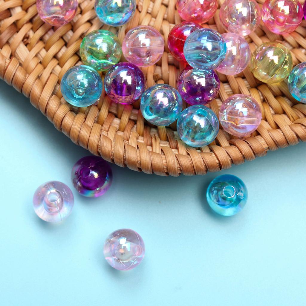 High Quality Pendant 4/6/8mm Craft Accessories Necklace Bracelet Candy Color AB Color Round 80-500Pcs DIY Jewelry Making Acrylic Fashion Loose Beads