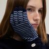 ANDNEEDS Кашемировые перчатки в полоску (флот)