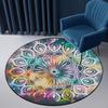 Ethnic Carpets Round Bohemian Mandala Rug Children's Rug For Girl Room Large Floor Mat For Round Coffee Table Living Room