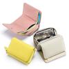 Yocipa Genuine leather compact multifunctional Wallet ladies leather tri-fold mini wallet skimming prevention coin purse card holder Coin case small