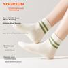 [100% Pure Cotton Breathable] Women's Casual Socks, Short Tube Elastic Comfortable Autumn And Winter Socks, Non-Stuffy Feet, 5 Pairs Pack