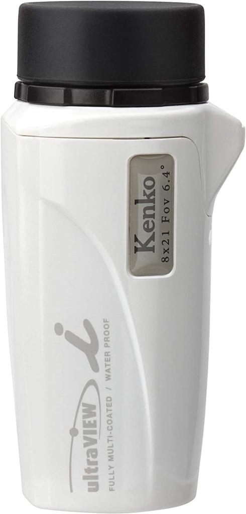 Kenko Ultra View I Monocular 8x21FMC, 8x Magnification, 21mm Aperture, Fully Waterproof, Fully Multi-Coated, White, 230008