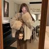 Faux Mink Fur Coat for Women Winter Thick Loose Hairy Casual Jacket Y2K Fashion Streetwear Long Sleeve Warm Fur Outerwear