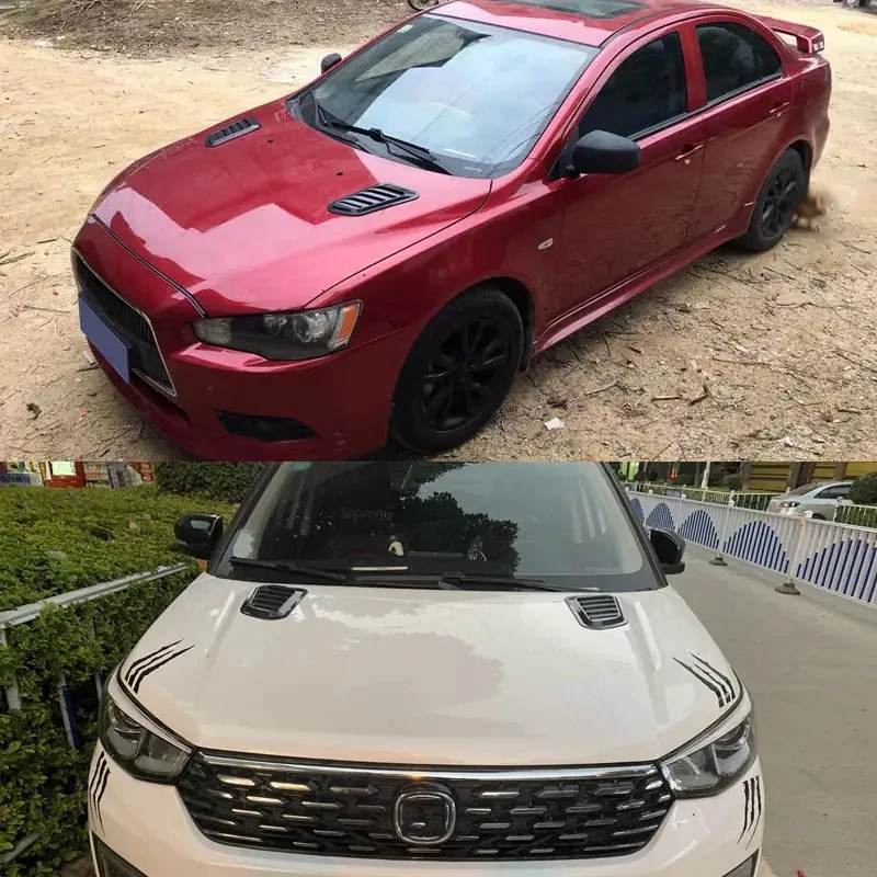 Универсальный автомобильный воздухозаборник из углеродного волокна, декоративный капот, ковш, крышка вентиляционного отверстия, наклейки, украшение, стиль