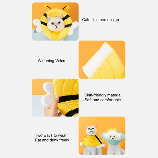 Ошейник для восстановления домашних животных, мультяшный дизайн, супермягкий, не выцветающий, легко носить, моющийся, губка для предотвращения укусов после