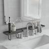 No-Drill Faucet Sink Shelf Large Capacity Faucet Drain Organizer  Mirror Front