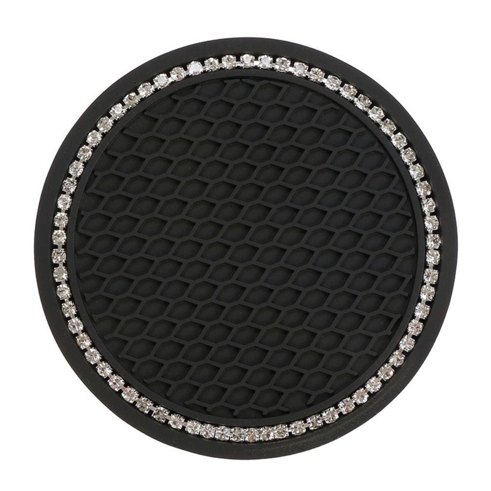 10 PCS Round Drink Pad Rhinestone Anti-slip Mat Universal Cup Holder Automotive