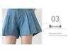 Women's Washed Denim Shorts, 2025 Summer Collection: Loose Wide-Leg Design, Elastic High Waist, Casual Fit.
