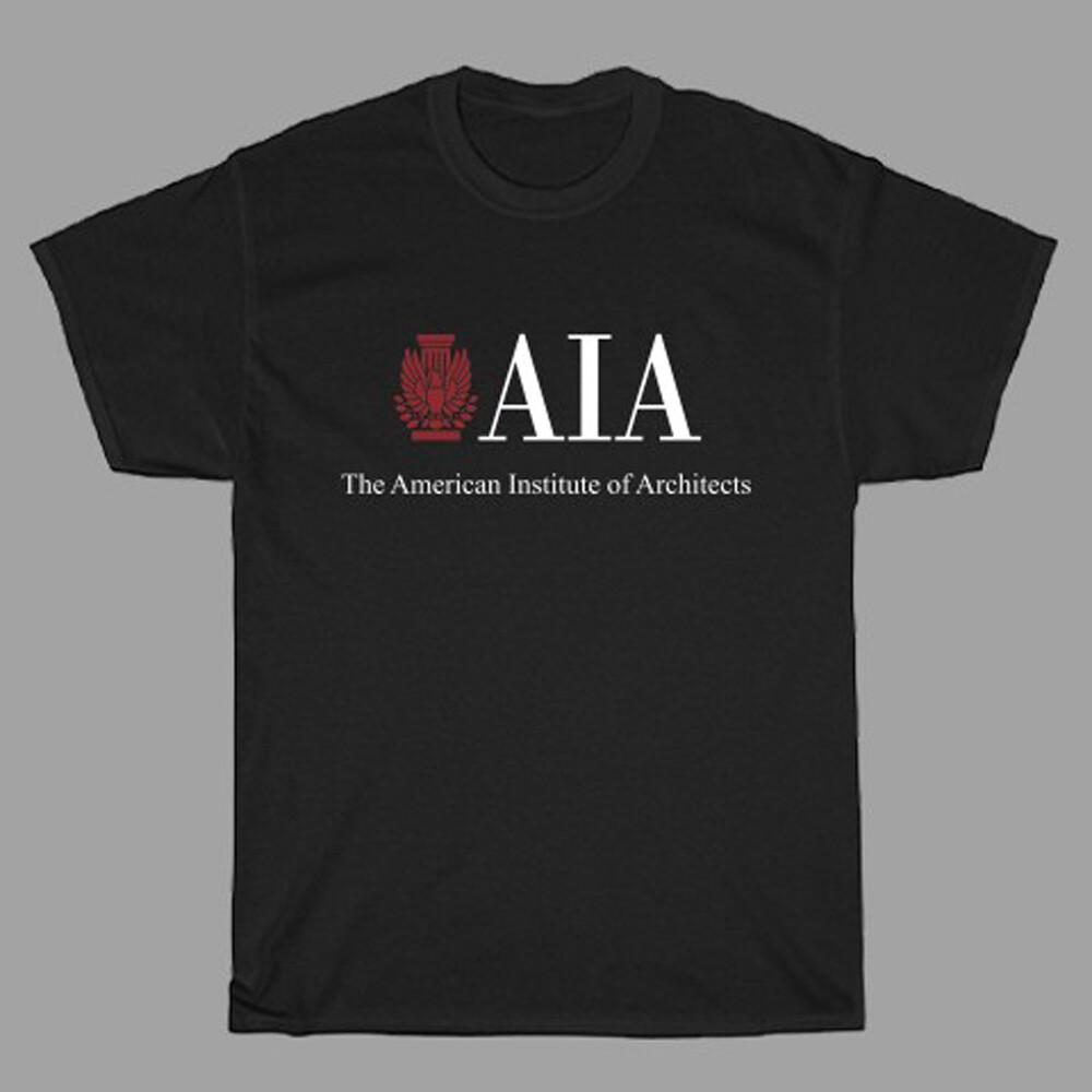 AIA Американский институт архитекторов Мужская черная футболка Унисекс Размеры от S до 5XL