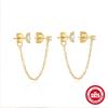 S925 Стерлинговое серебро Персонализированный набор для глаз Бриллиантовая цепочка Серьги с бахромой и заклепками Серьги Серьги Заголовок Xiaohongshu