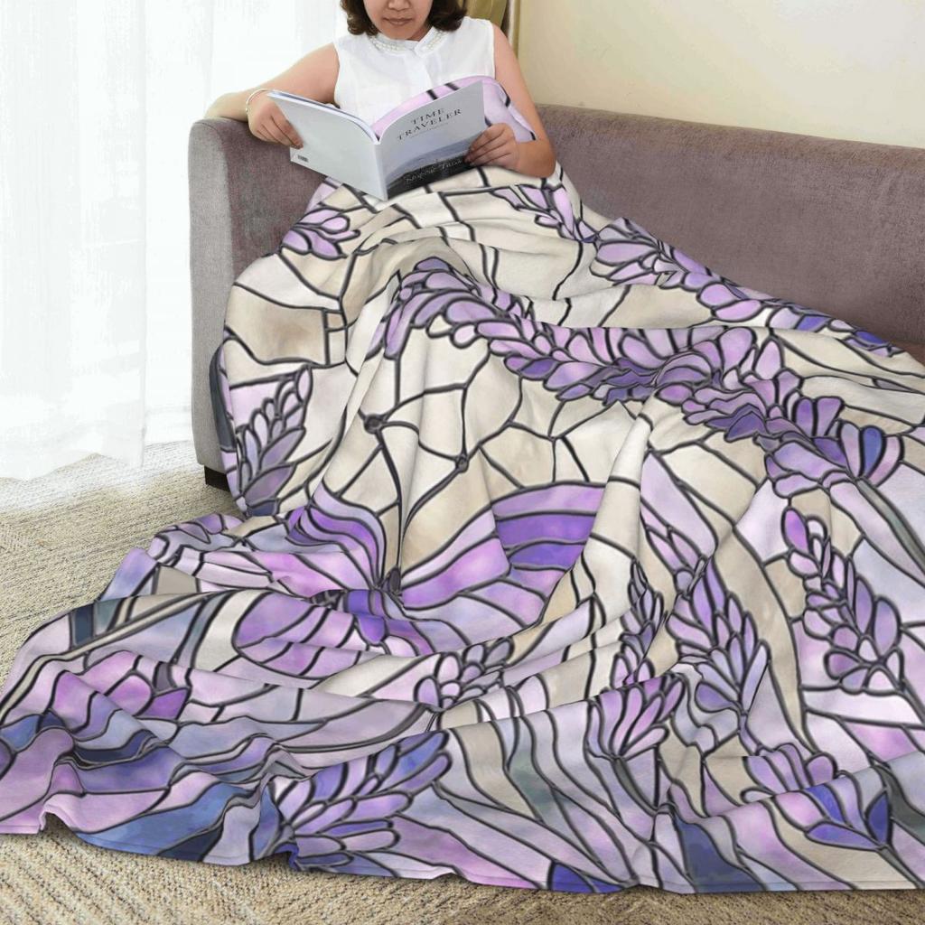 Lavender Morning Bliss Blanket Flannel Sofa Throw Blanket Lightweight for Couch Bedding Outdoor Throws Bedspread Quilt