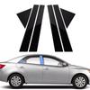 6Pcs/Set Car Pillar Posts Glossy Piano Black for Kia Forte/K3/Cerato 2009-2012 Door Window Molding Cover Stickers