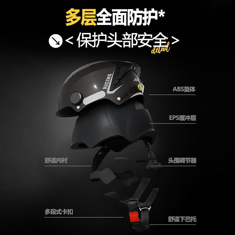 3C Certified Half Helmet Electric Scooter Motorcycle Adult Unisex UV Protection All Season ABS Safety