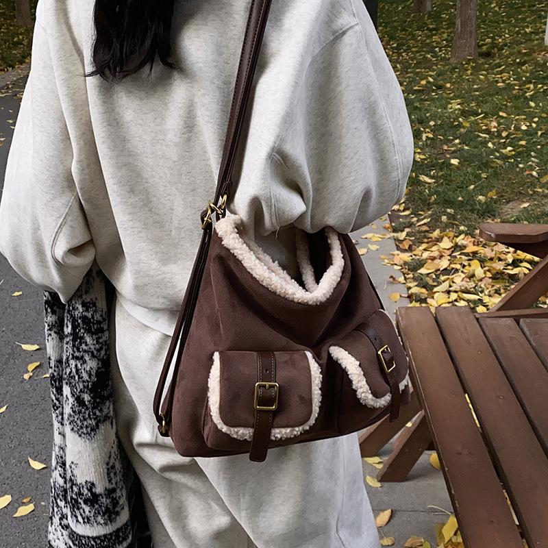 Студенческий классный рюкзак женский зимний новый ретро мода матовая сумка-тоут текстурированная женская сумка