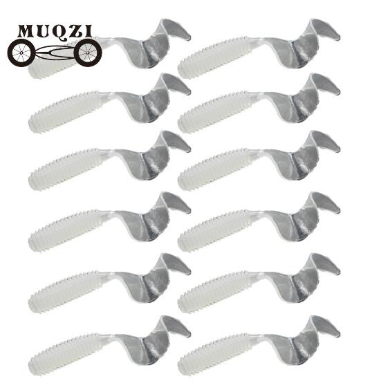 12 шт., 6 см, разноцветная искусственная завитковая червь, мягкая приманка