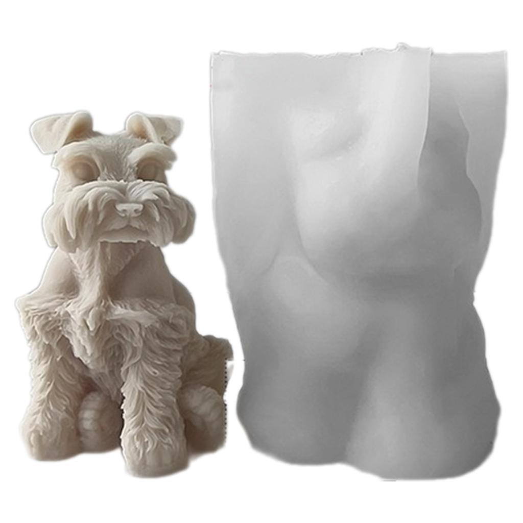 3D Dog Candle Silicone Mold Animal Candle Resin Mould for DIY Aromatherapy Candle Making Mould Soap Home Decorations