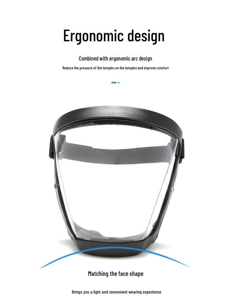 High-Definition Transparent Anti-Droplet Face Shield with Dustproof Riding Goggles 968