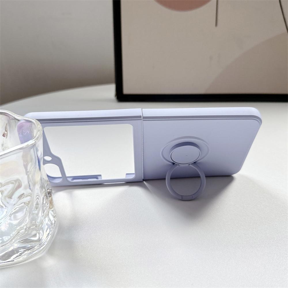 Для Samsung Galaxy Z Flip 5 4 3 Цветной чехол для телефона с жидким кольцом-держателем и подставкой, матовый корпус, жесткий чехол с защитой от отпечатков пальцев