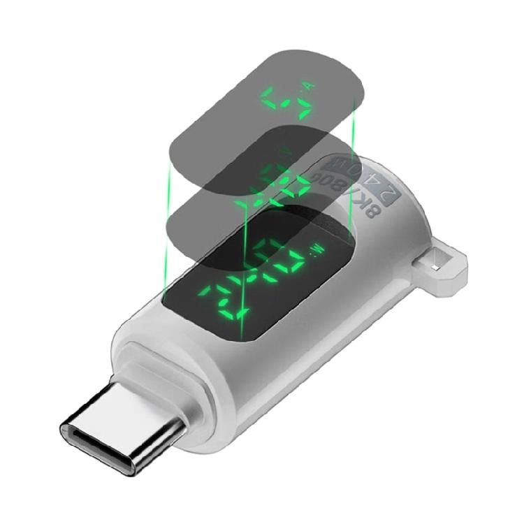 Удлинительный адаптер USB C Адаптер USB C с передачей данных 80 Гбит/с и отображением мощности в реальном времени Цифровой дисплей Зарядка