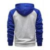 Новая мужская толстовка с капюшоном на молнии с цветными блоками, повседневная, стильная и прочная, осенне-зимняя, с рукавами реглан, толстовка с капюшоном для мужчин