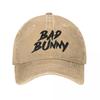 Spring Autumn Men Bad Bunny Baseball Cap Fashion Hats Outdoor Travel Washed Cap Hats