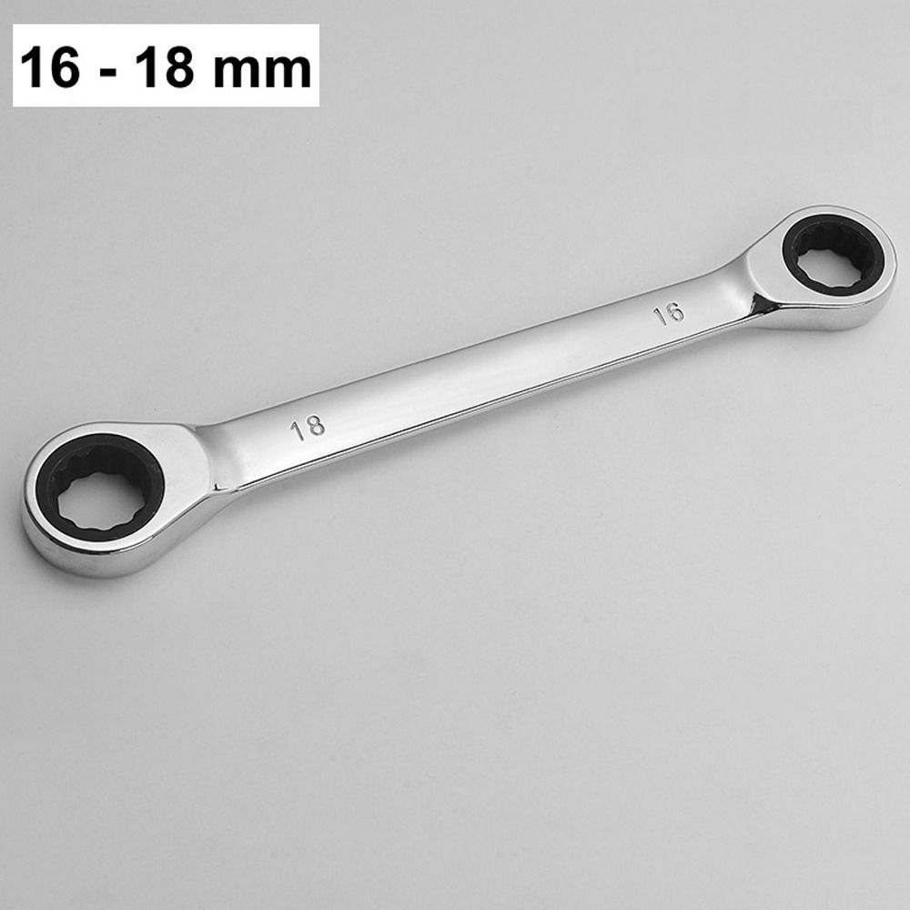 Портативный набор гаечных ключей с двойной головкой, инструменты для ремонта автомобиля, универсальный кольцевой ключ с трещоткой для автомобиля