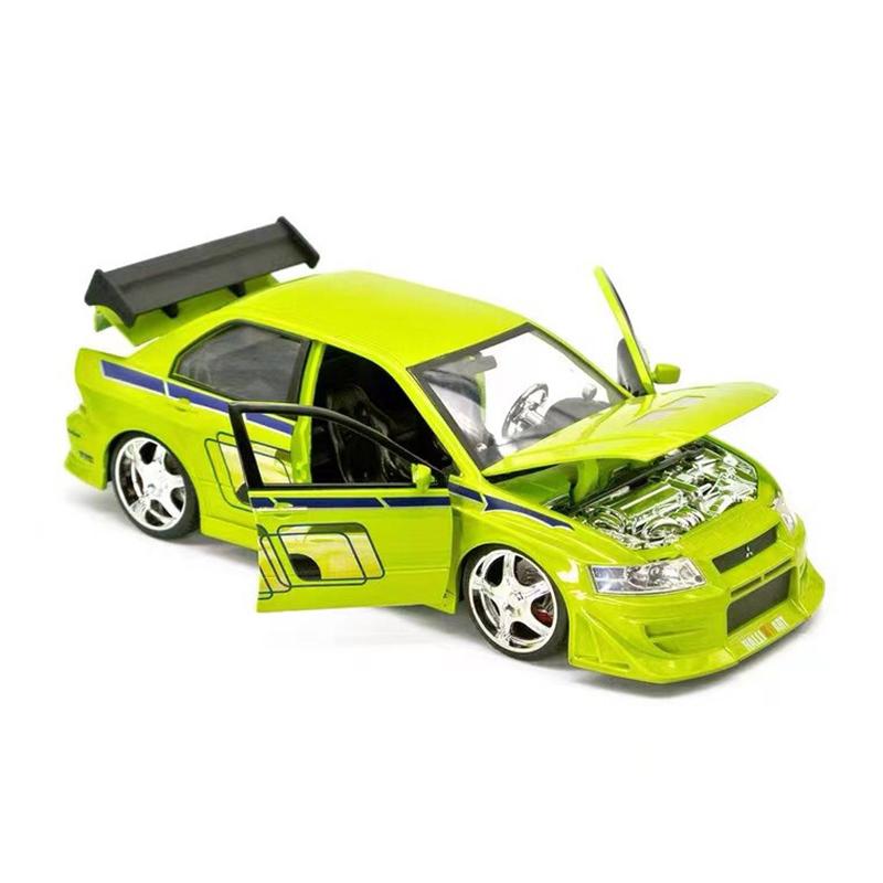 1:24 Отлитые под давлением игрушечные легкосплавные автомобили Mitsubishi Lancer Evolution EVO; Игрушечный транспорт Модель автомобиля Миниатюрная масштабная модель автомобиля Игрушки для детей
