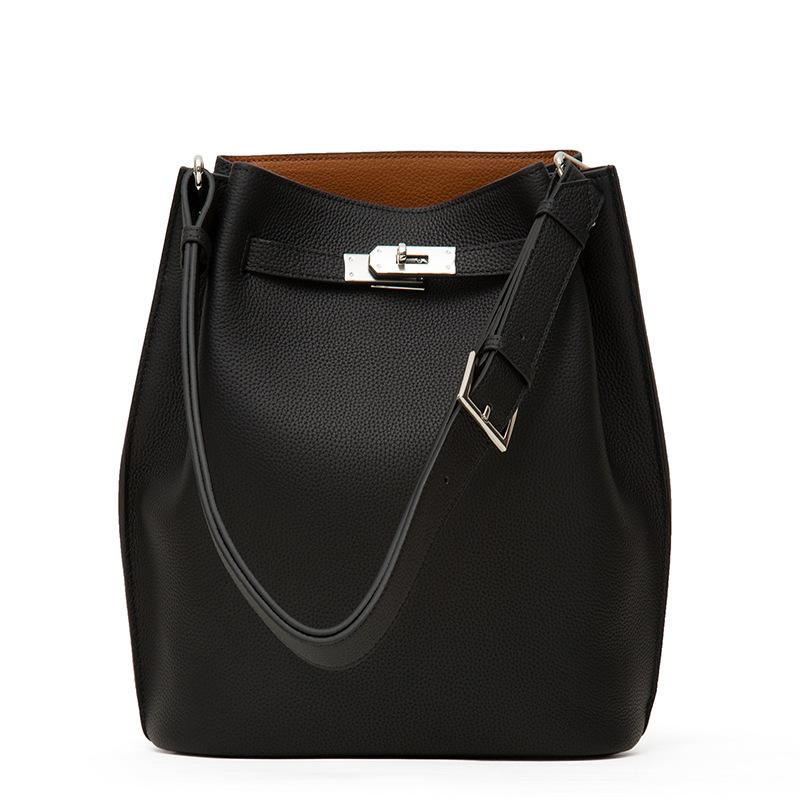 Новая сумка-ведро из коровьей кожи Togo, повседневная, на одно плечо, кожаная сумка-тоут SoKelly в форме подковы, на одно плечо