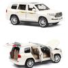 1/24 масштаб Land Cruiser, литая под давлением модель автомобиля, игрушечный автомобиль с откатным механизмом, звуком и светом для детей, коллекция подарков для мальчиков и девочек