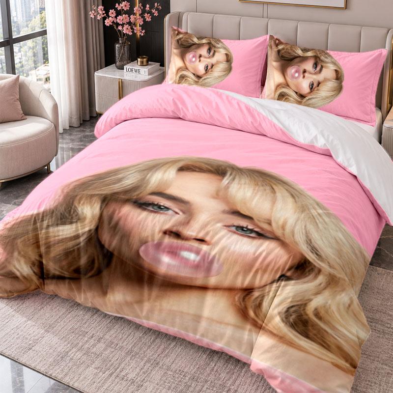 Sabrina Carpenter 3Pcs Bedding Set Duvet Cover With Two Pillowcases For Bedroom Home Decoration