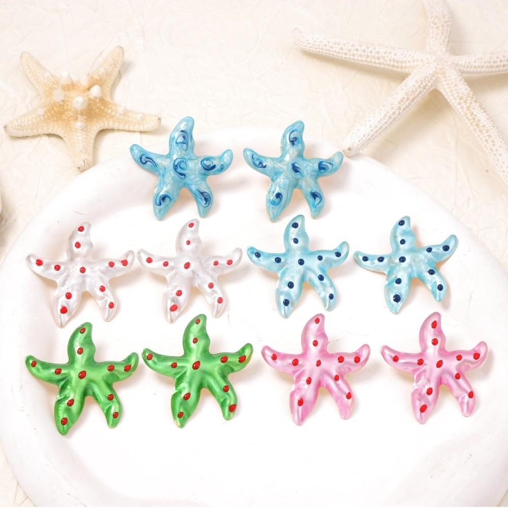 Stainless Steel Ocean Style Ear Studs Hypoallergenic Starfish Earrings Holiday