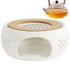 Ceramic Teapot Warmer Hollow Ceramic Teapot Heater with Cork Cushion Heat Resistant Ceramic Coffee Tea Warmer Practical Ceramic