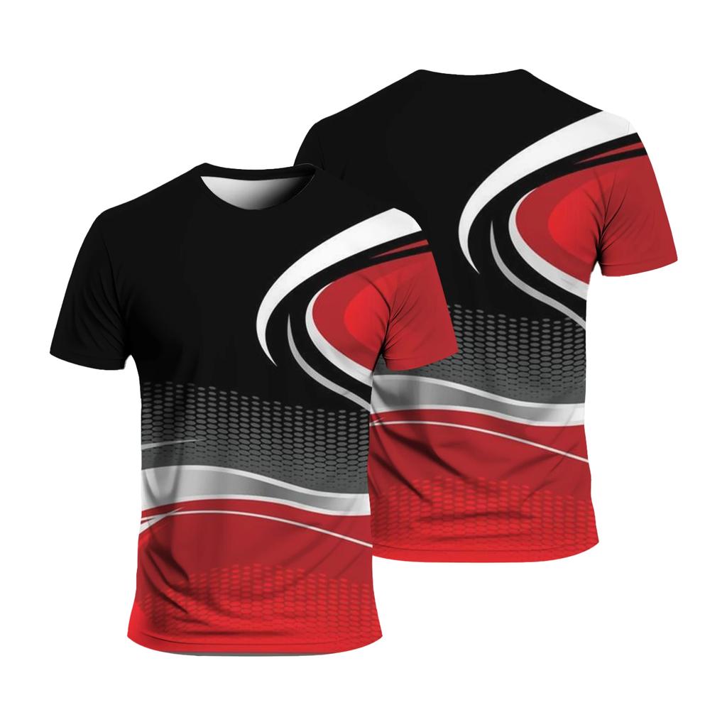 Summer Fashion Sport Quick Dry Men Loose Comfortable Daily Casual Round Neck Short-sleeved T-shirt Can Add Diy Logo Tops