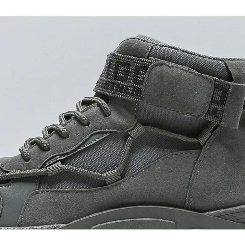 Массивные ботинки для мужчин, ботильоны 2024 года, новые повседневные мужские кроссовки, ботинки, прогулочная обувь, мужские туфли на шнуровке для мужчин, дизайнер