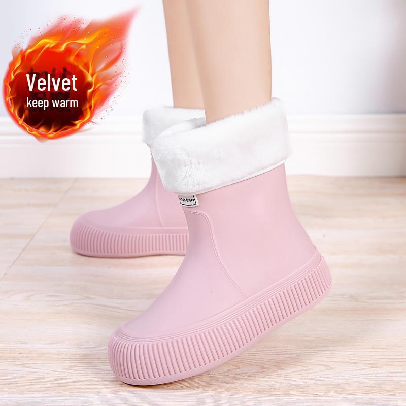 Модные женские водонепроницаемые резиновые сапоги 2024 года — нескользящие, удобные и прочные для кемпинга