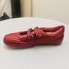 Женская обувь ретро красные туфли Мэри Джейн женские с внутренней платформой повседневные балетки плоские одинарные туфли мода