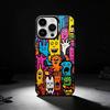 Мультяшный граффити чехол для телефона iPhone 17,16,15,14,13,12,11 Plus,Pro Max,XS,Цветной серебристый чехол для телефона