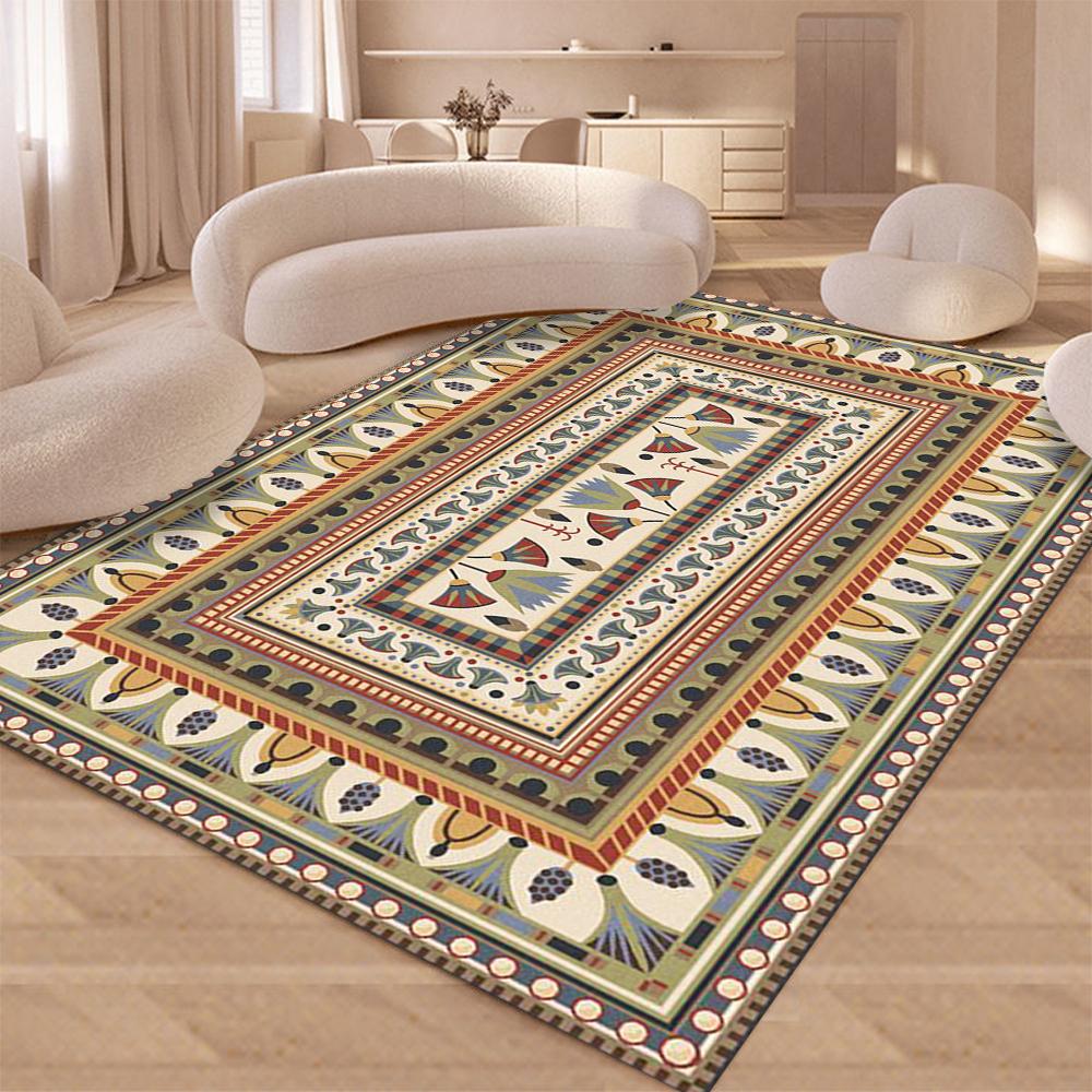 Vintage Persian Style Living Room Carpet Machine Washable Washable Floor Mat Light and Comfortable Bedroom Bedside Rugs