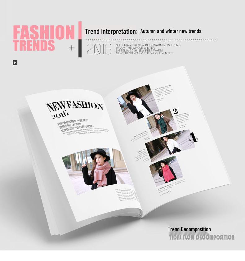 New Women's Korean Style Solid Color Knit Scarf Shawl for Autumn Winter