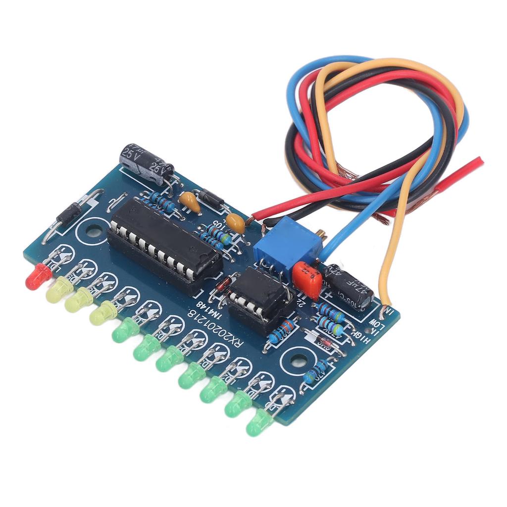 Светодиодный модуль индикатора уровня звука 10 сегментов 11 шт. 3 мм светодиодов Плата индикатора уровня звука для VU-метра Предусилитель