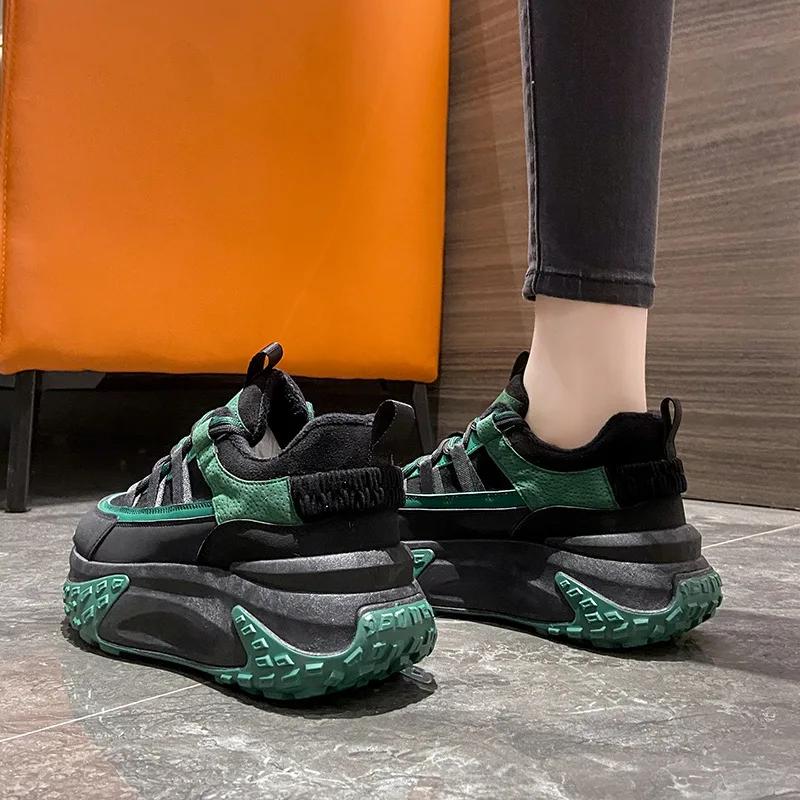 Fashion Woman Fashion Vulcanize Shoes Warm High Top Sneakers 2025 Autumn Platform Sneakers Mesh Ladies Footwear Casual Ladies Footwear