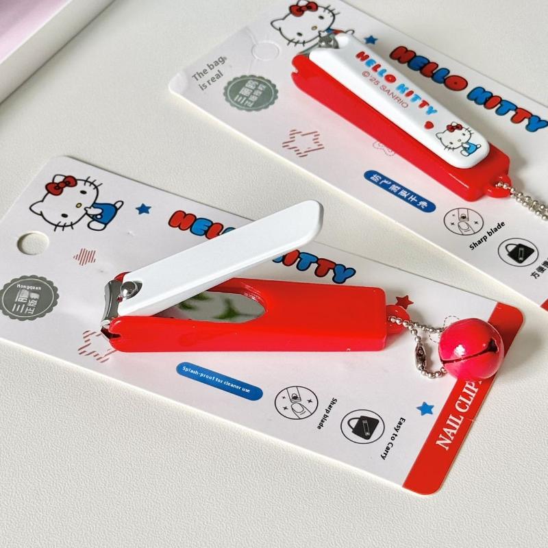 1 шт. Ножницы-клиппер из нержавеющей стали с изогнутым лезвием, кусачки для ногтей, инструменты для маникюра Hello Kitty