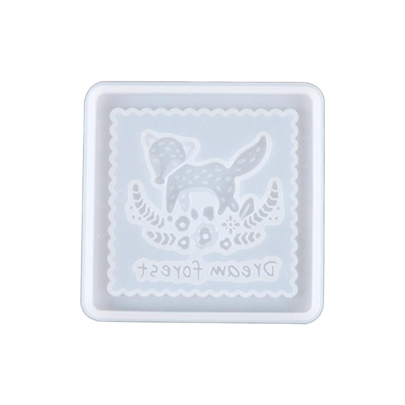 Формы для подставок под стаканы с животными, силиконовые формы для подставок под стаканы, квадратная форма для литья под стаканы из эпоксидной смолы, настенное искусство, домашний декор