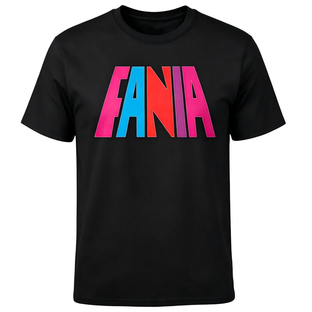 Generic Fania Colorful Bold Letter Graphic T-Shirt